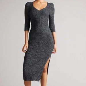 TED BAKER Chelsiy Sweetheart Neckline Knitted Dress - Size US 4-6 - Ted Size 2